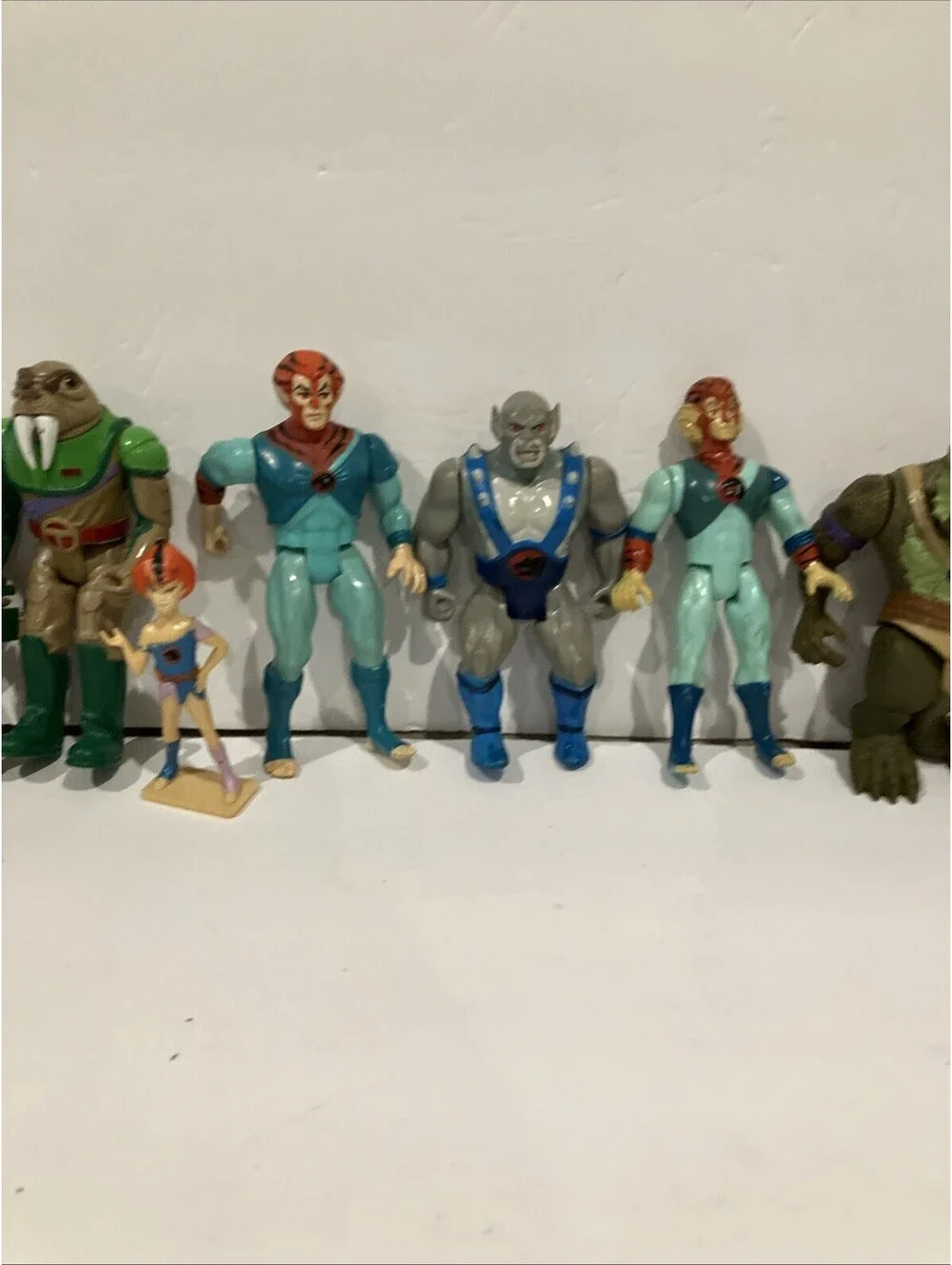 VINTAGE 1985 Thundercats Lot Of 9 Figures Tygra Wilykat Monkian Jackalman Tuska